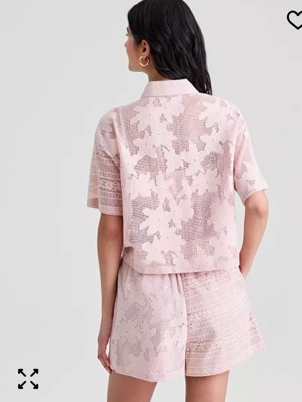 And Now This Women's Button-Front Lace Camp Shirt - Picture 4 of 10